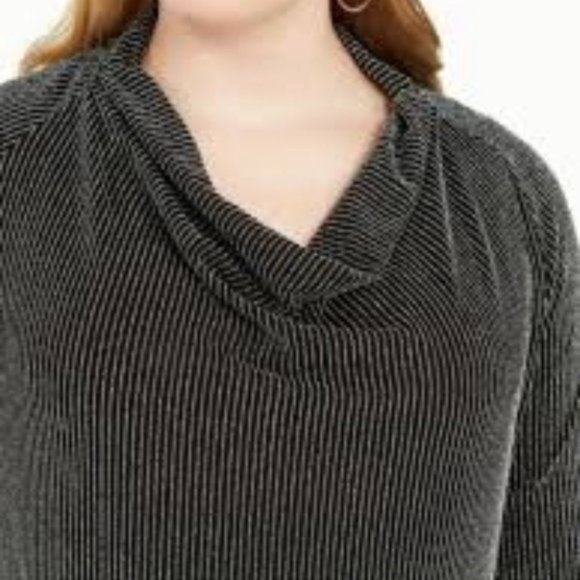 🌸Sale🌸 MICHAEL KORS Sparkle Strip Knit Top Black Silver Women Size WH95MDN84A - Picture 3 of 4